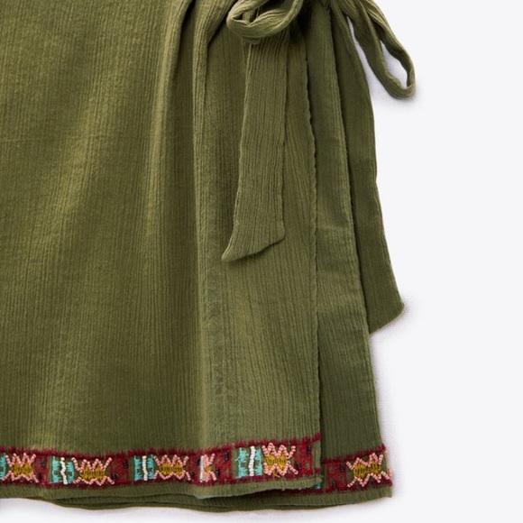 Zara Khaki Beaded Mini Skirt - Picture 10 of 10